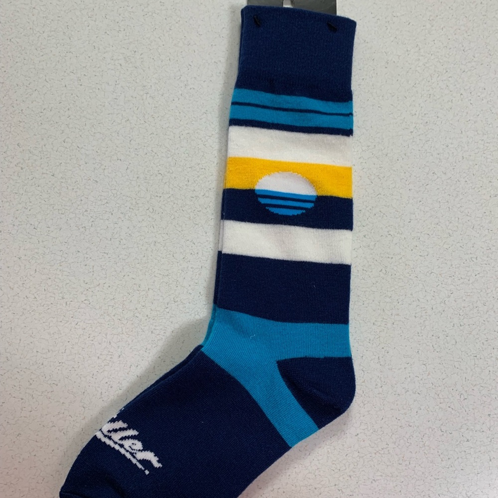 For Bare Feet Miller Beer Novelty Socks MD OSFM